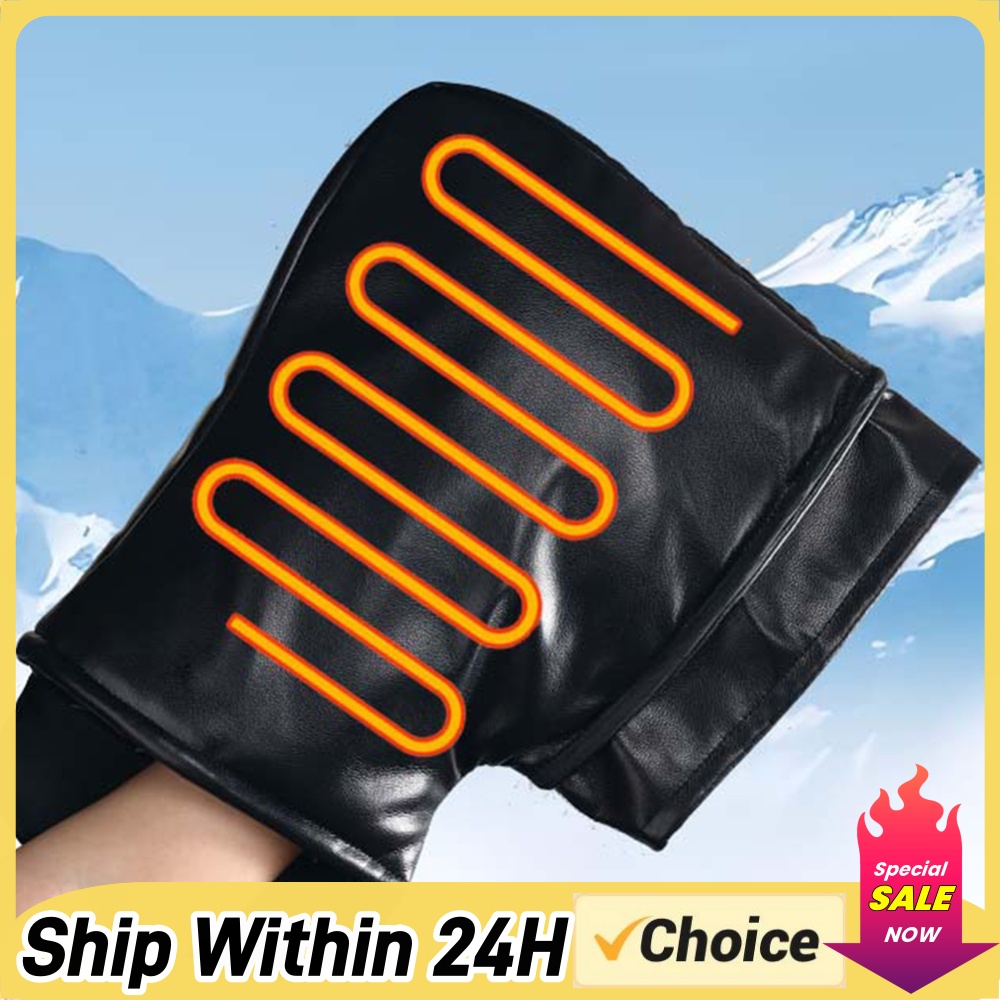 Handlebar Grip Heated - Electric Heating Handlebar Gloves Windproof Motorcycle